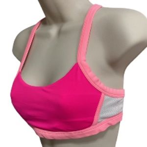 GILLY HICKS Australia Pink Orange White Mesh Bikini Top Womens Medium